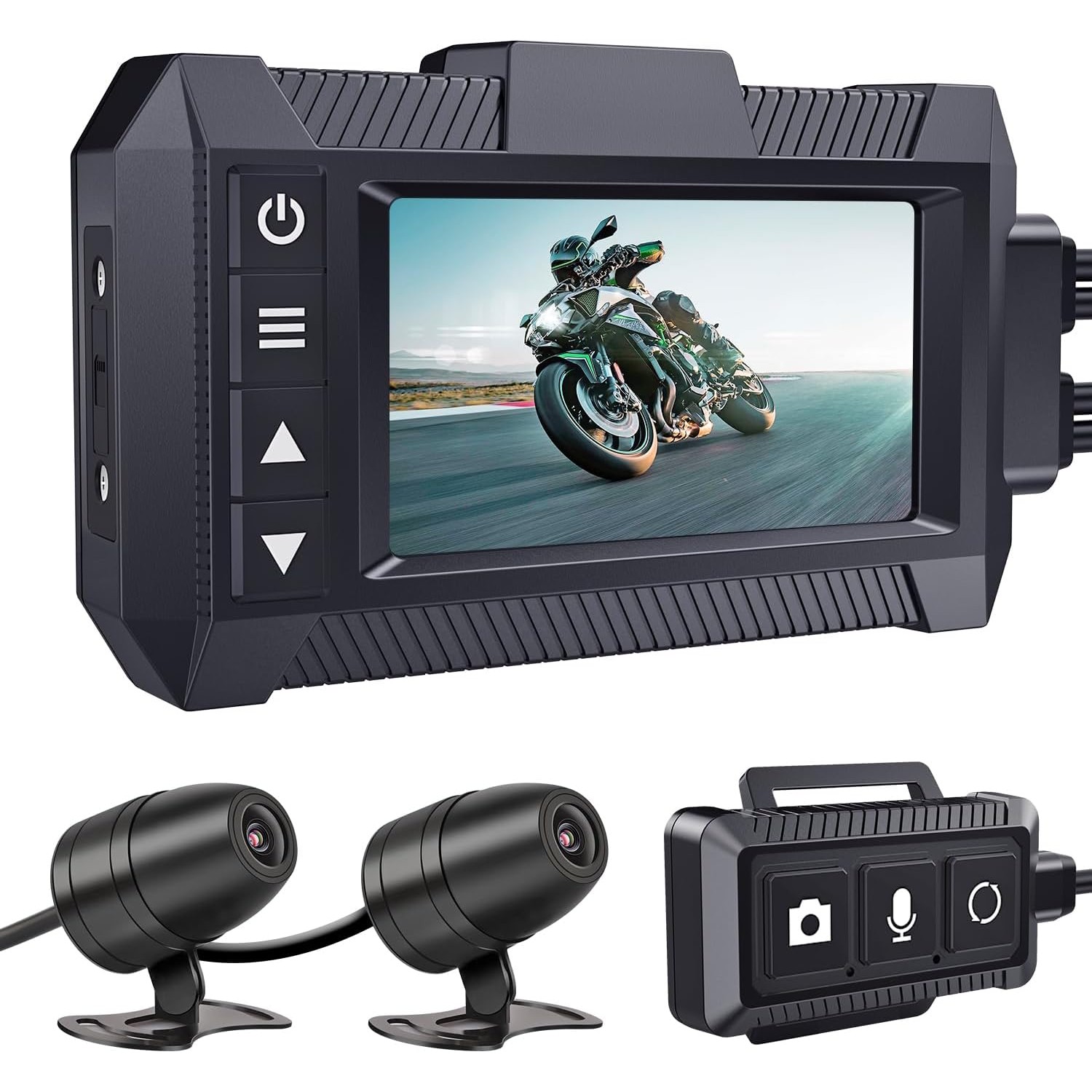 Dashcam moto étanche avant + arrière — vue 2